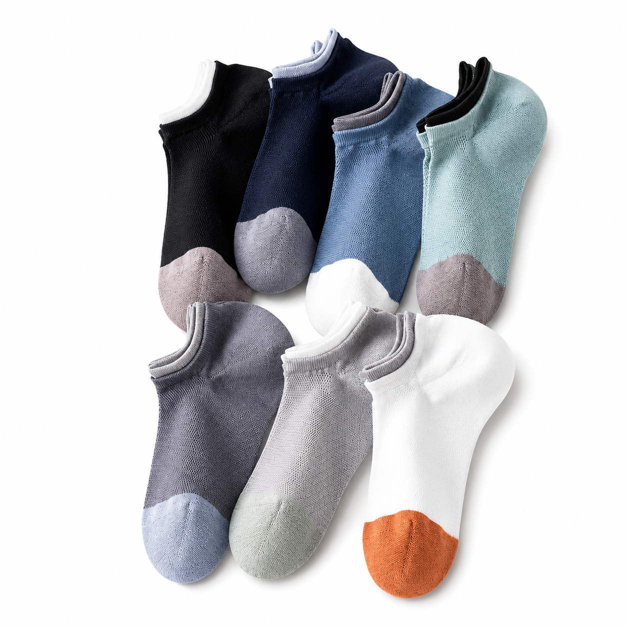 Comfort Fit Ankle Socks (Pack Of 7)