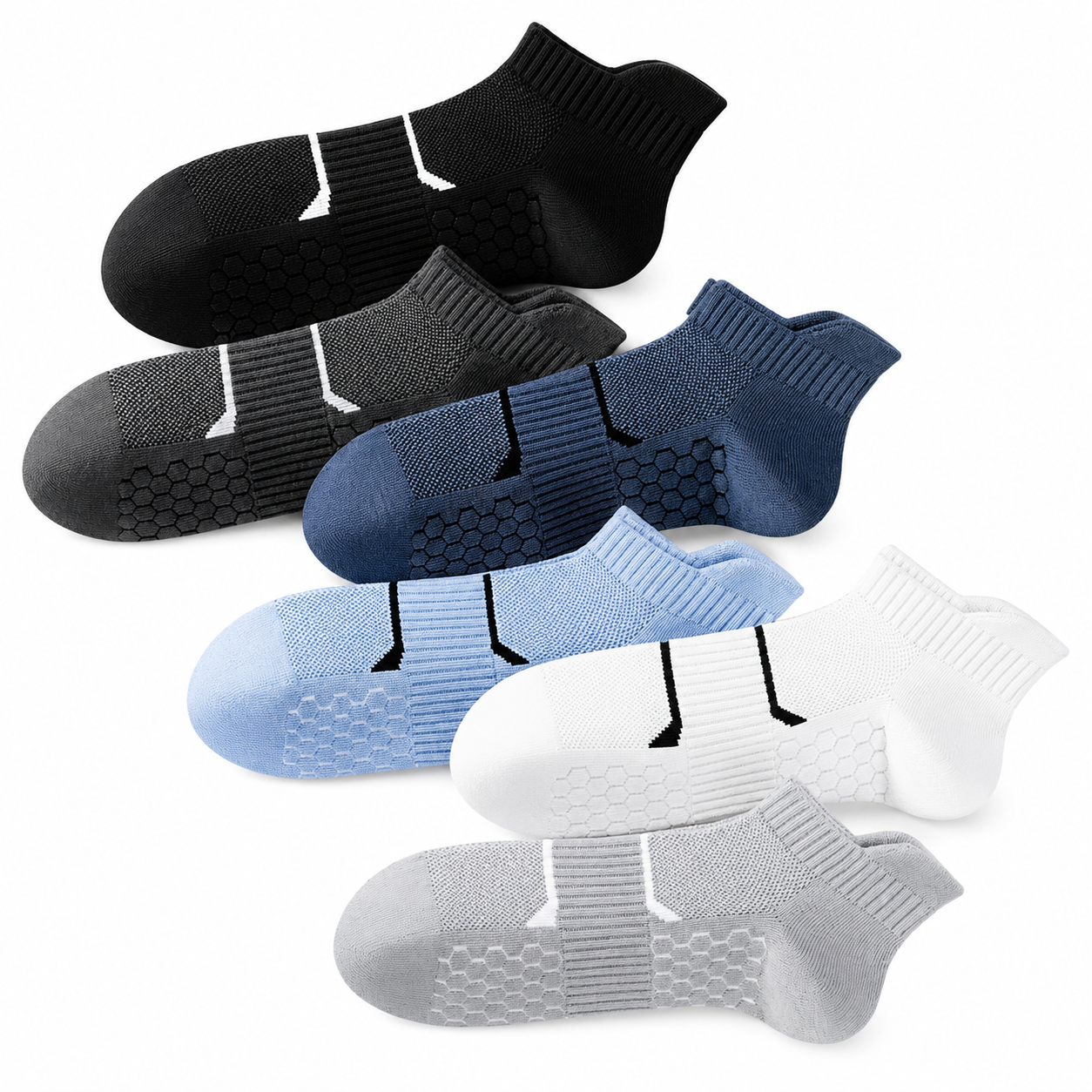 Sports Ankle Socks (Pack Of 6)