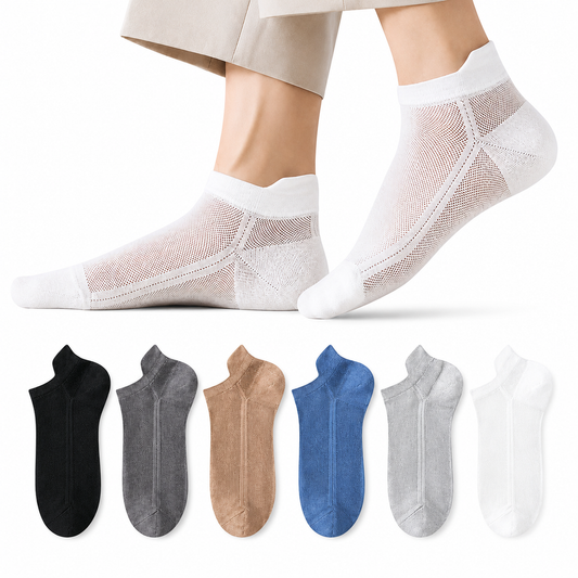 Comfort Fit Low Cut Ankle Socks (Pack Of 6)