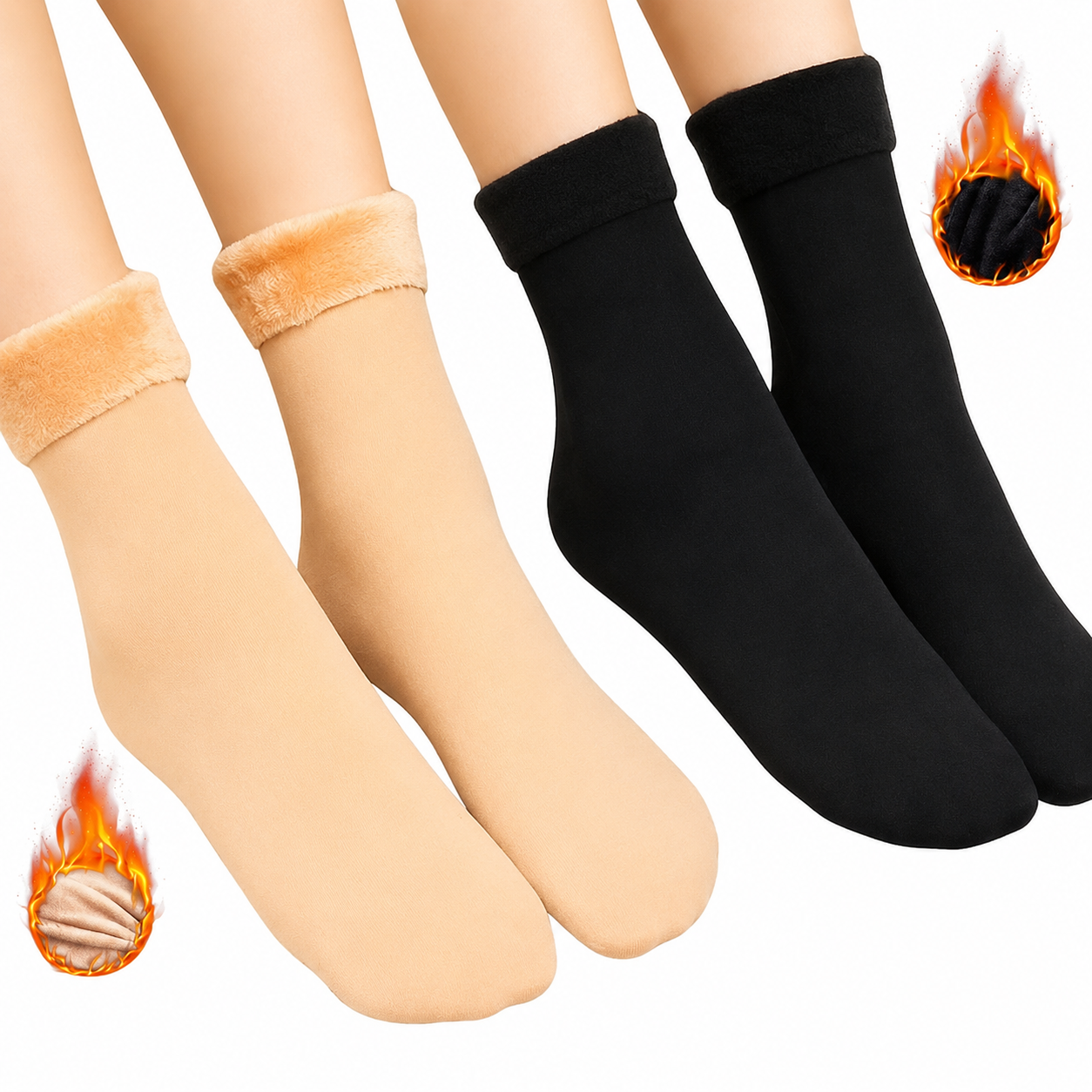 Winter Thermal Fleece Socks for Men & Women (Pack Of 2)
