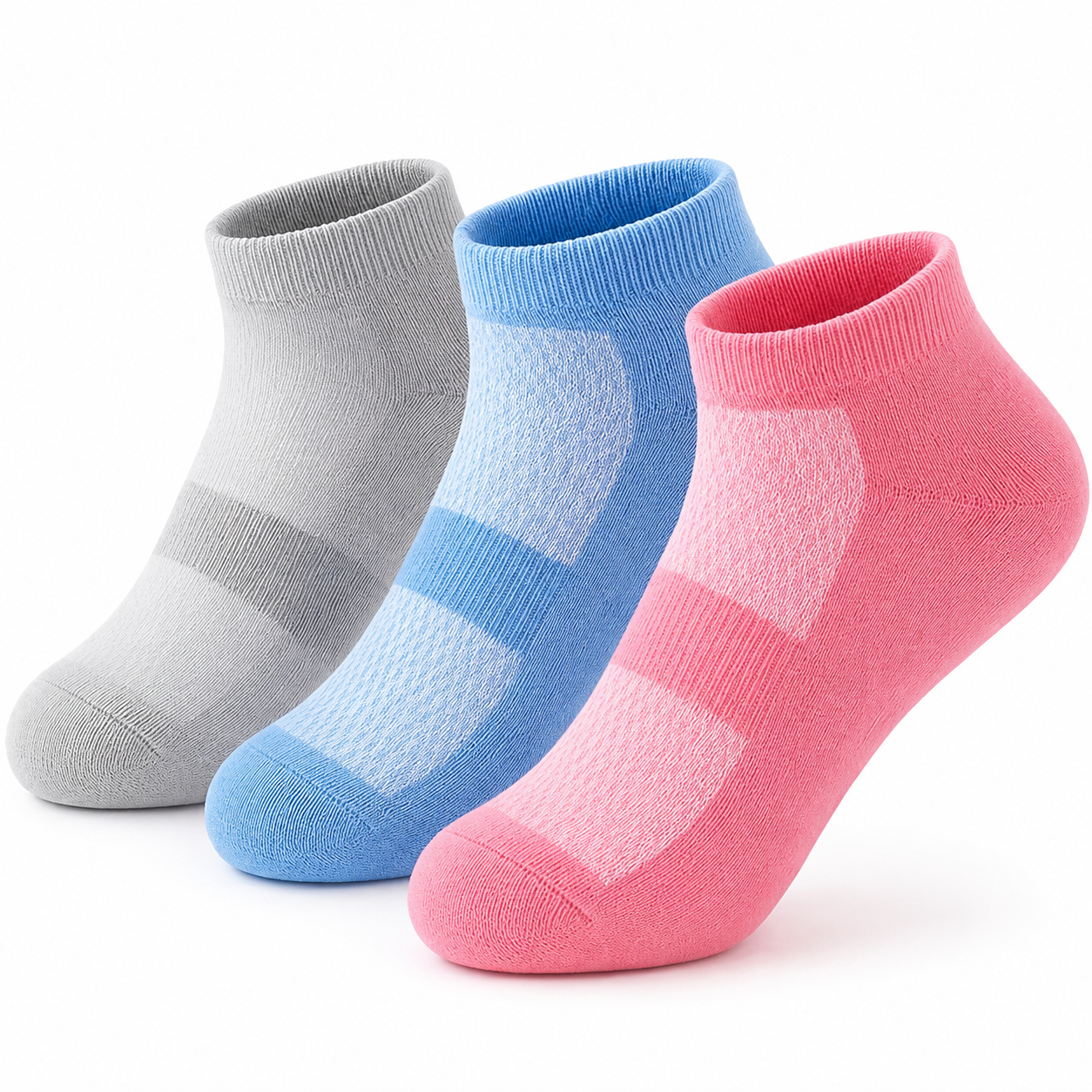 Soft Terry Ankle Socks (Pack Of 3)