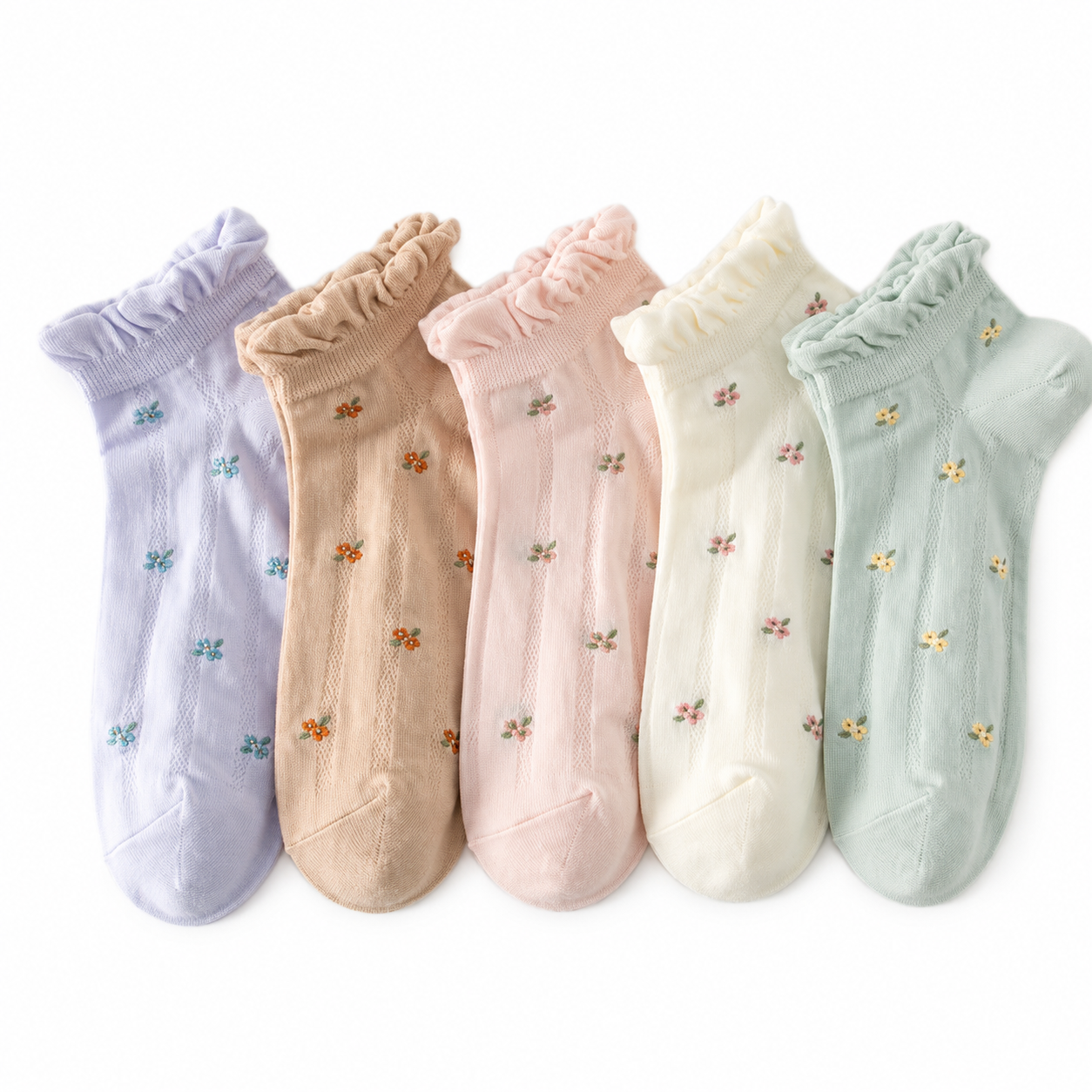 Floral Ankle Socks (PAck Of 5)