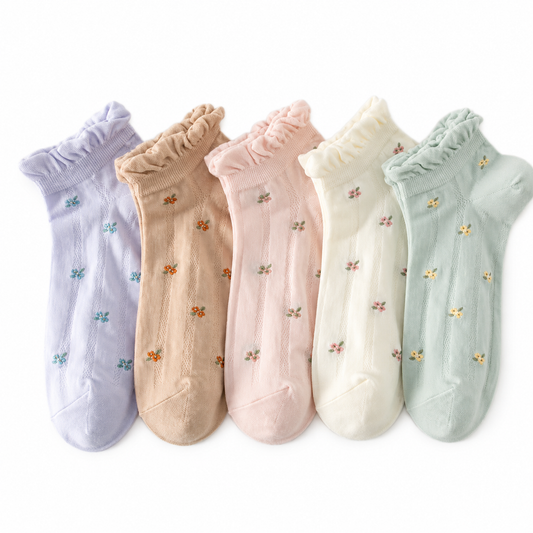 Floral Ankle Socks (PAck Of 5)