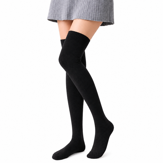 Knee High Socks Black Colour Only (Pack Of 1)